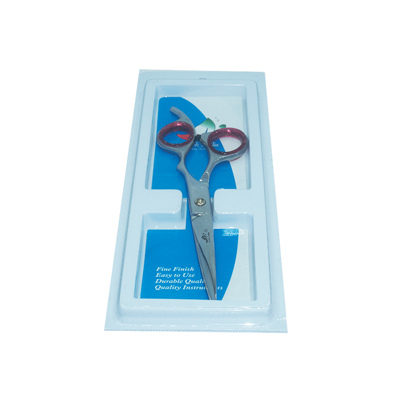 Forbici parrucchiere 16,5 cm guarnizione fucsia 1003 - 8